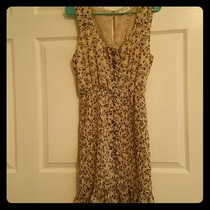 90s style Lace-Up Floral Print Mini Dress Storia